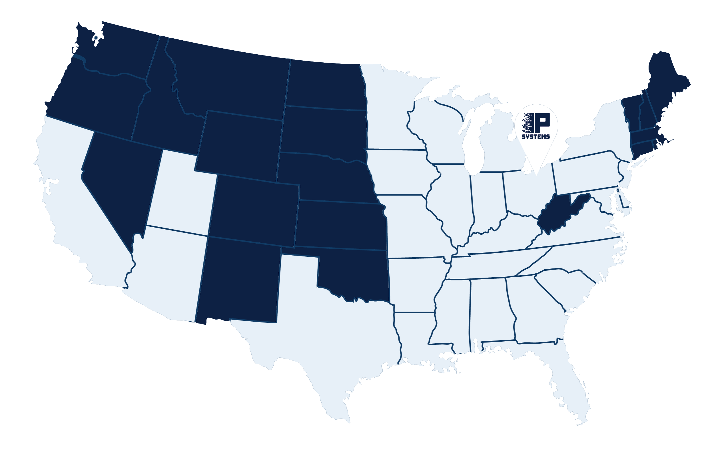 Map of IP Systems U.S. Coverage